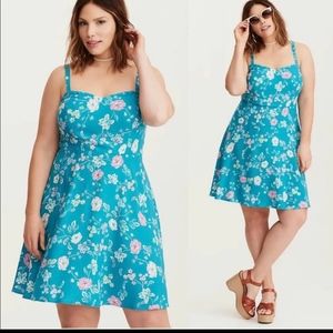 NWT Torrid teal challis dress 2X